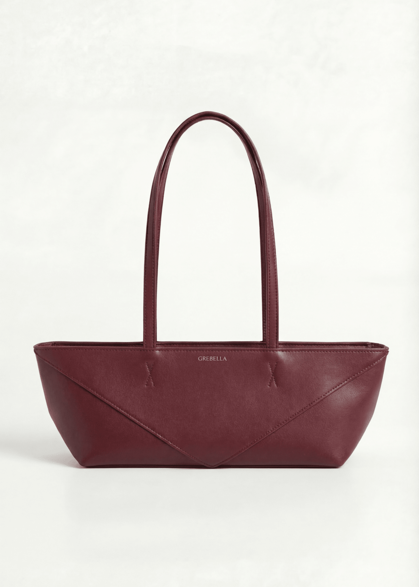 LÍNEA Rosso Montjuïc matte leather micro bag by GREBELLA, Barcelona