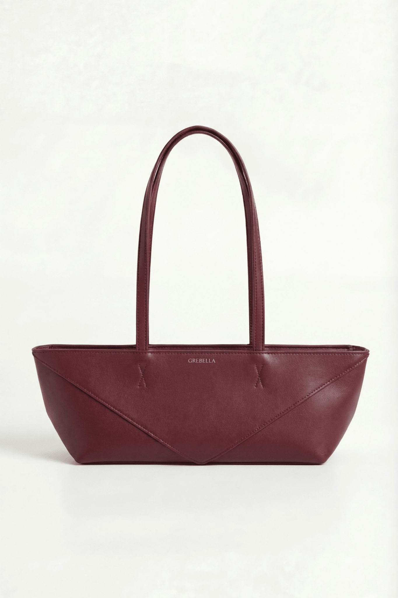 LÍNEA Rosso Montjuïc matte leather micro bag by GREBELLA, Barcelona
