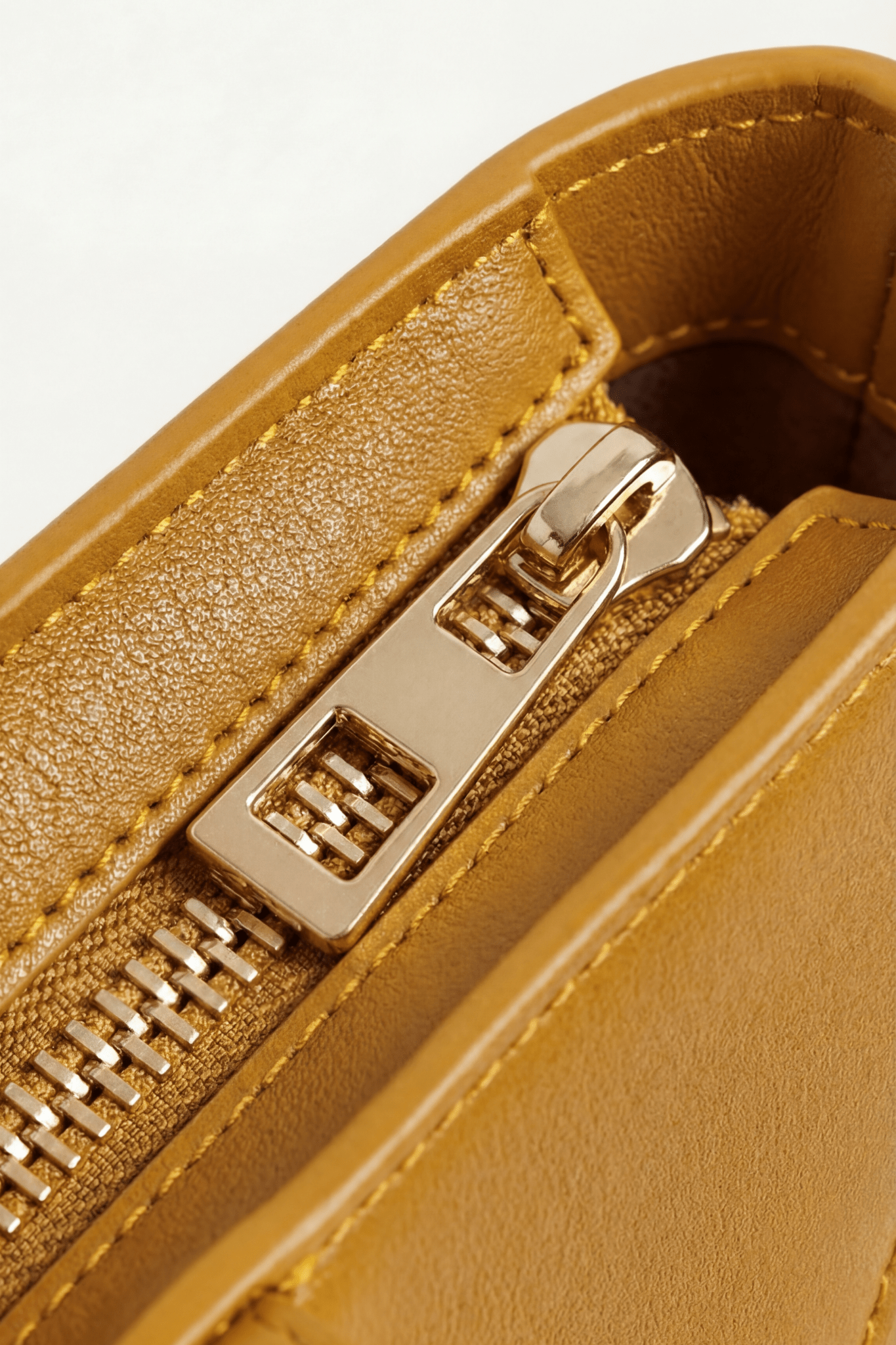 LÍNEA Saffron Pedrera matte leather micro bag by GREBELLA, Barcelona — view 6