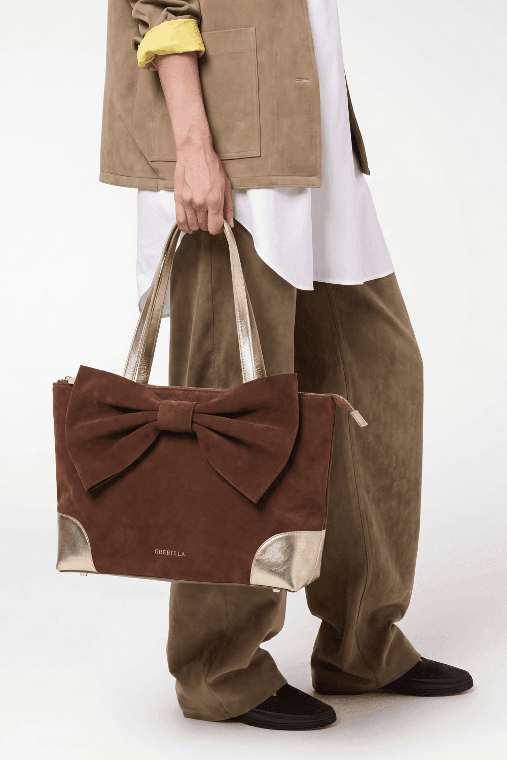 ESMÉ Amber Port suede leather tote bag by GREBELLA, Barcelona — view 5