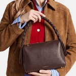 VESPER Pecan Grid grained calfskin shoulder bag by GREBELLA, Barcelona — view 2