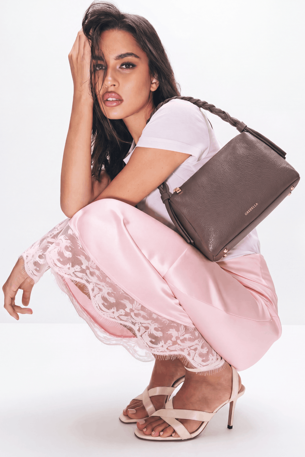 VESPER Ceniza Born grained calfskin shoulder bag by GREBELLA, Barcelona — view 2
