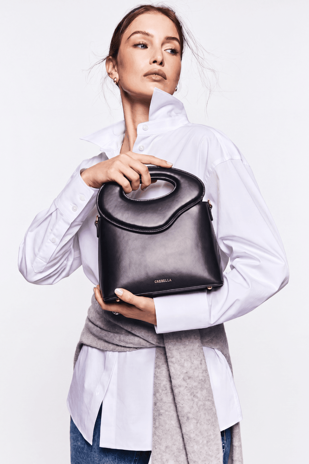 NOYA Obsidian Born box calfskin top-handle bag by GREBELLA, Barcelona — view 2