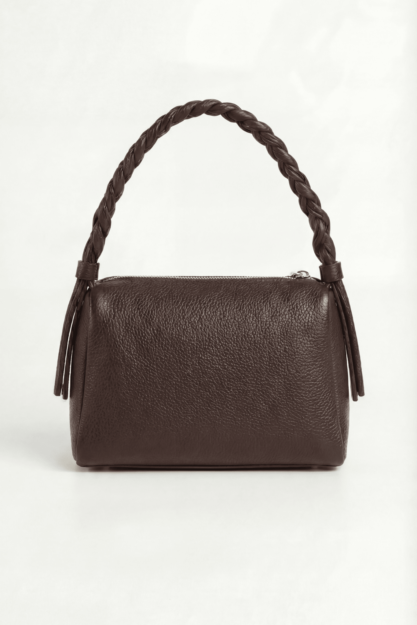 VESPER Pecan Grid grained calfskin shoulder bag by GREBELLA, Barcelona — view 3