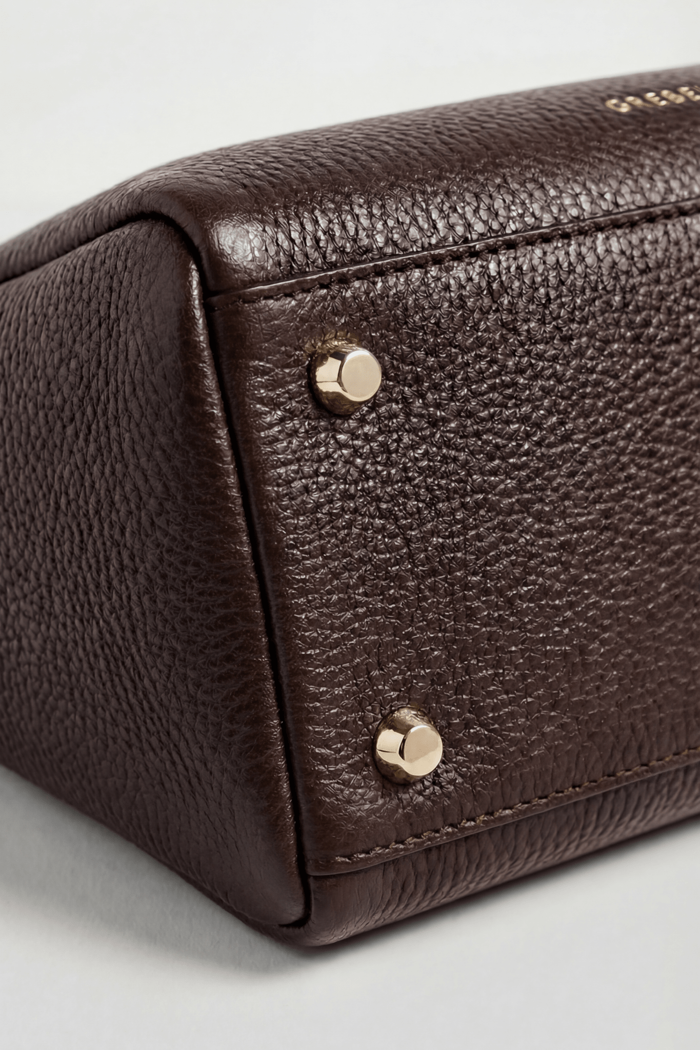 VESPER Pecan Grid grained calfskin shoulder bag by GREBELLA, Barcelona — view 4