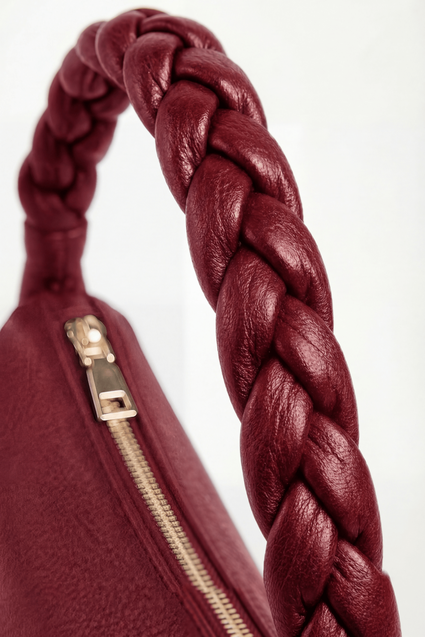 VESPER Rosso Gràcia grained calfskin shoulder bag by GREBELLA, Barcelona — view 6