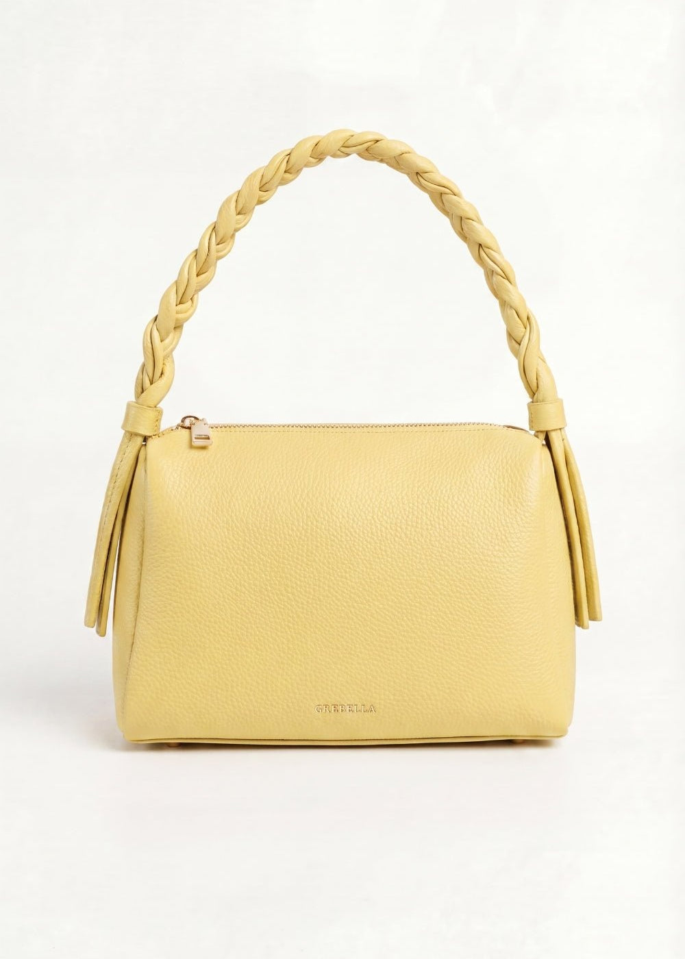 VESPER Mimosa Turó grained calfskin shoulder bag by GREBELLA, Barcelona