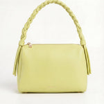 VESPER Pistachio Horta grained calfskin shoulder bag by GREBELLA, Barcelona