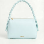 VESPER Celeste Pedralbes grained calfskin shoulder bag by GREBELLA, Barcelona