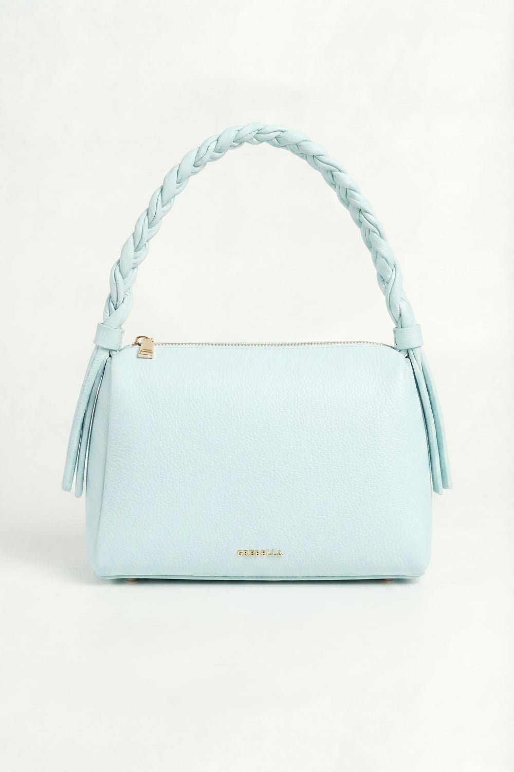 VESPER Celeste Pedralbes grained calfskin shoulder bag by GREBELLA, Barcelona