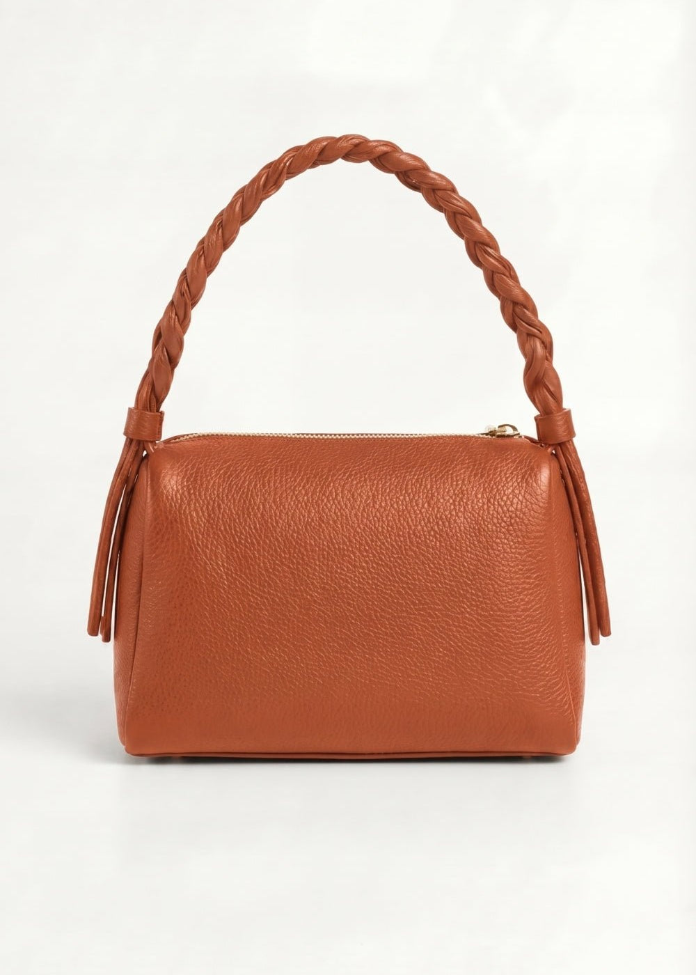 VESPER Terracotta Arc grained calfskin shoulder bag by GREBELLA, Barcelona — view 2