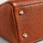 VESPER Terracotta Arc grained calfskin shoulder bag by GREBELLA, Barcelona — view 3