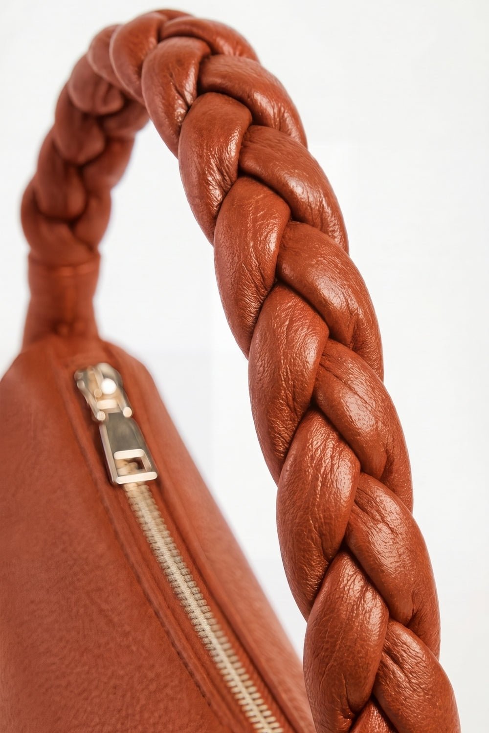 VESPER Terracotta Arc grained calfskin shoulder bag by GREBELLA, Barcelona — view 4