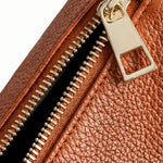 VESPER Terracotta Arc grained calfskin shoulder bag by GREBELLA, Barcelona — view 5