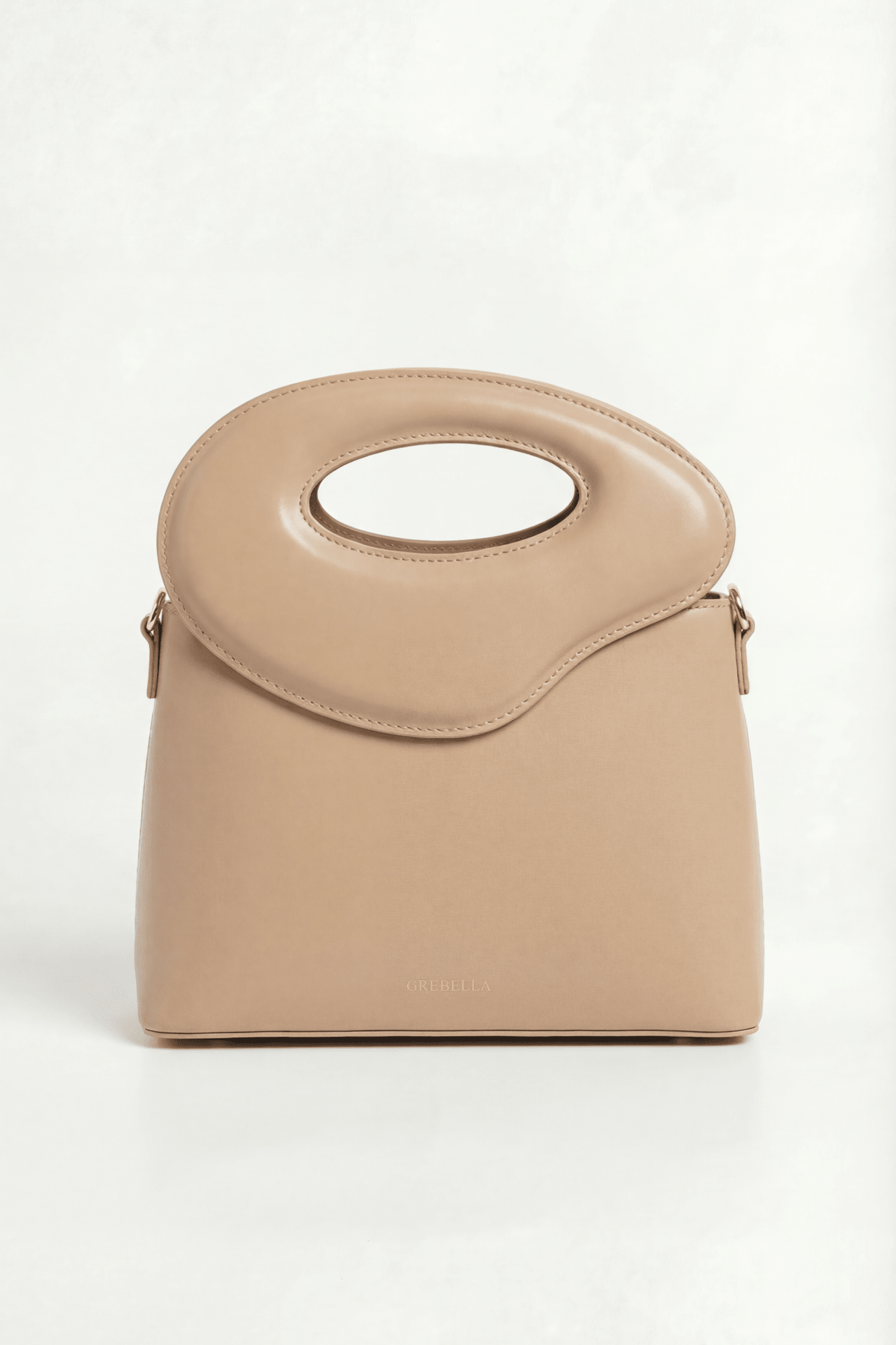 NOYA Alabaster Eixample box calfskin top-handle bag by GREBELLA, Barcelona