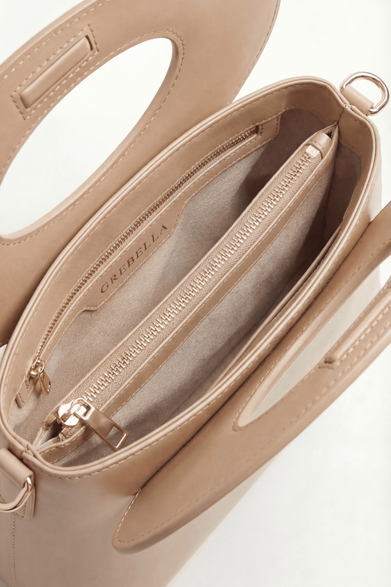 NOYA Alabaster Eixample box calfskin top-handle bag by GREBELLA, Barcelona — view 5