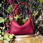 VESPER Rosso Gràcia grained calfskin shoulder bag by GREBELLA, Barcelona — additional view