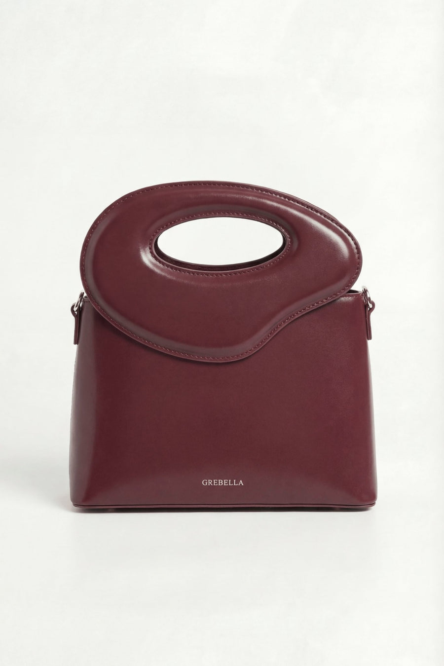 NOYA Rosso Gaudí box calfskin top-handle bag by GREBELLA, Barcelona